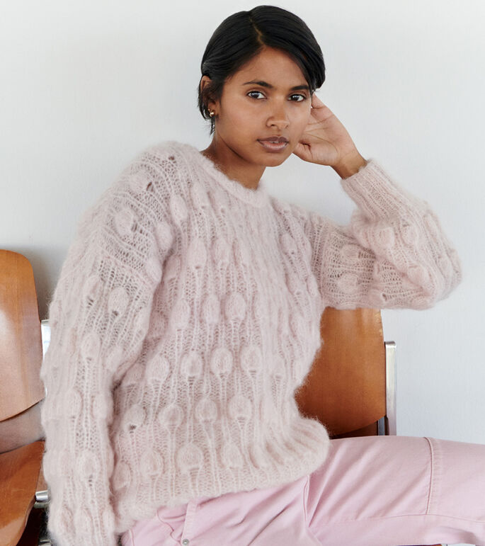 Lana Grossa PULLOVER Mohair Moda - Strikkeoppskrift (DK)